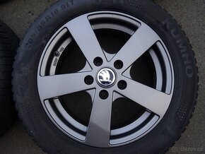 Alu disky na Škoda, šedé, 16", 5x112,ET 40, zimní pneu - 3