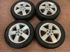 Originalní ALU kola Škoda 5x112 r16 zimní pneu 7mm - 3