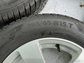 Sada ALU kol DEZENT 5X114,3 pneu zimní Barum 195/65 R15 - 3