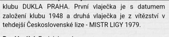 2x historická vlaječka fotbalového klubu DUKLA PRAHA. - 3