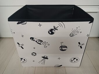 IKEA krabice do KALLAX čeno-bílá barva  33x38x33 cm - 3