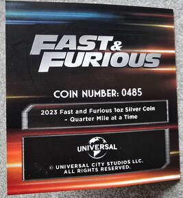 QUARTER MILE AT A TIME Fast and Furious 1 Oz  2023 - 3