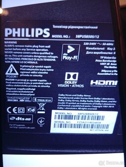 Prodám led televizi  4 K UHD Philips 55 palců - 3