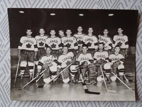 Pohlednice MS v hokeji 1959 Československo-4 kusy - 3