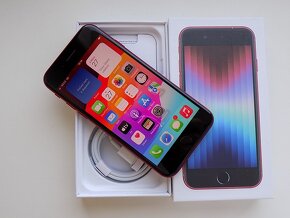 APPLE iPhone SE 2022 64GB Red - ZÁRUKA - TOP STAV - 3