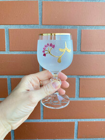 6x zdobená sklenice na víno, Bohemia Glass - 3