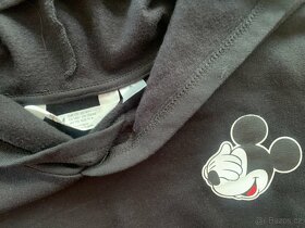 Černá cropp mikina s kapucí Mickey H&M vel. 170 - 3