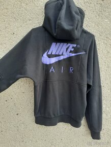 Vintage y2k Nike Air černá mikina s kapucí na zip hoodie - 3