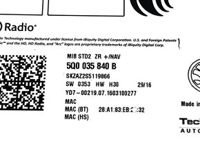 Řídící jednotka navigace 5Q0035840B Škoda Octavia 3 2017 - 3