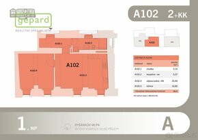 Prodej bytu 2+kk, 56,4m2, parkovací stání, sklepní kóje v pr - 3