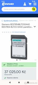 Paměťová SD karta pro SIMATIC S7 - 3