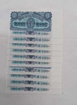 3koruny Československé 1953, 1961 UNC - 3