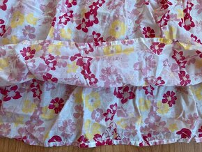 Nové květinové bílo-růžové maxi šaty (vel. 38) - 3