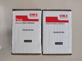 originální OKI toner C5600 C5700 černý - nový - 2 kusy - 3