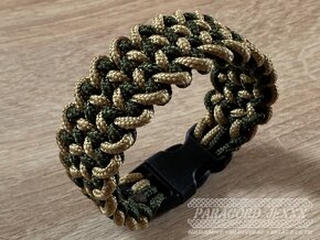 PARACORD náramek (19 cm) bronze - oliv - 3