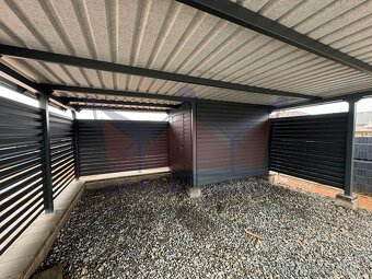 Carport s úložným boxem, garážová stání 6,5×7 m - 3