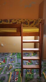 Dětská patrová postel-dřevo masiv - 3