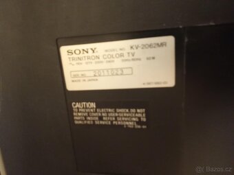 Prodám televizi Sony trinitron color tv KV-2062 MR - 3