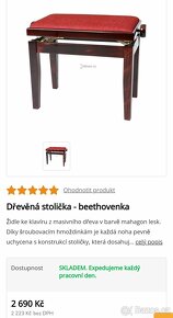 Židle ke klavíru beethovenka - 3