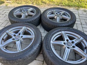 4x alu disky 5x108 R16, letní pneu 80% - 3