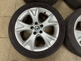 Sada ALU kol 5x112, 225/45R17, originál Škoda letní - 3