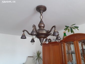 Starožitný lustr + Lampa - 3