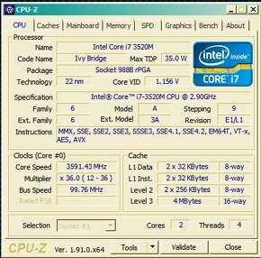 Intel® Core™ i7-3520M (2.9GHz/3.6GHz turbo) - 3