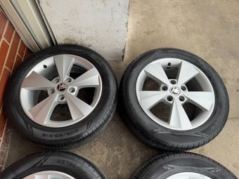 Alu 16" 5x112, orig. škoda Velorum , letní pneu 90% TOP O3 - 3