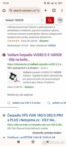 VAILLANT čerpadlo VU282/2-5 Katalogové číslo: 160928 - 3