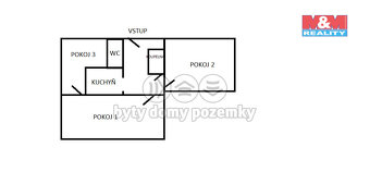 Pronájem bytu 3+kk, 63 m², Kadaň, ul. Golovinova - 3