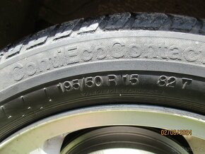 Prodam pneu s disky 195 50 15 letni. 98 roztec. - 3