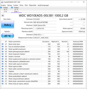 HDD WD caviar green 1TB, 3TB - 3