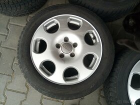 Alu litá kola AUDI A6 16" +celoroční 205/55/16,sada 5500,-kč - 3