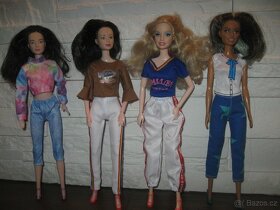 oblečky na barbie: sety s kalhotami bílo-modré - 3