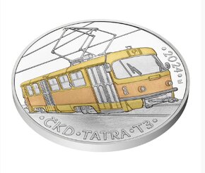 Stříbrná mince 500 Kč Tramvaj ČKD Tatra T3 proof 2024 - 3