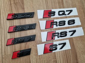 AUDI Napis logo znak S3 RS3 S4 RS4 S5 S7 RS7 RS6 SQ7 SQ8 - 3