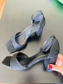 Sandály na podpatku černé boty - 3