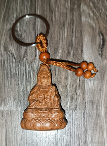 Figurka mini Buddha + přívěsek na klíče Buddha - 3