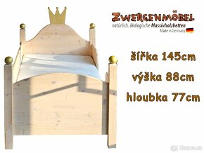 Dětská postele / postýlka LOTTA od Zwergenmöbel DE 150x76x71 - 3