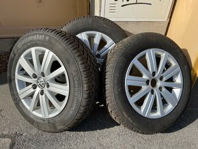 ALU kola 6,5J x 15H2 ET 5O, zimní pneu 195/65 R 15 - 3