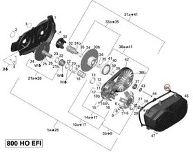 Can-Am gumové těsnění var. krytu (GASKET) - 3