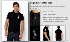 NOVÉ pánské polo triko Ralph Lauren: černé - 3