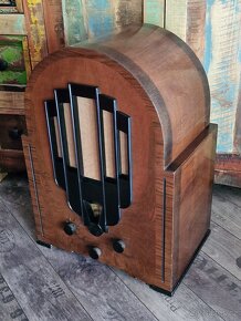 Starožitné krásné velké rádio Philips 636A, 1933/34, Francie - 3