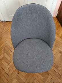 Jídelní židle šedá 4ks - 3