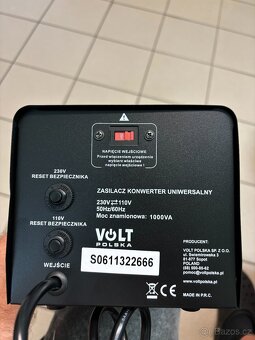 Měnič napětí VOLT VP 1000 230/110V 1000W - 3