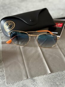 Ray Ban Hexagonal 3548 Zlaté obroučky / gradálové sklo - 3