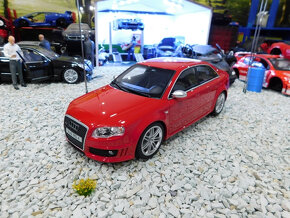 model auta Audi RS4 B7 sedan červená farba Otto mobile 1:18 - 3