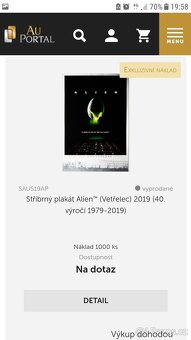 První stříbrný plakát Alien - 3