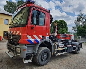 Kontejnerový nosič, Mercedes Actros , 4×4, hydraulická ruka - 3