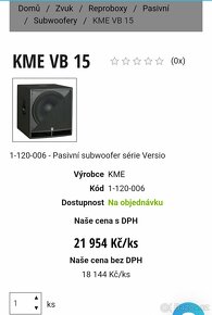 Set reproboxů: 2x KME VL8i + KME VB15 - 3